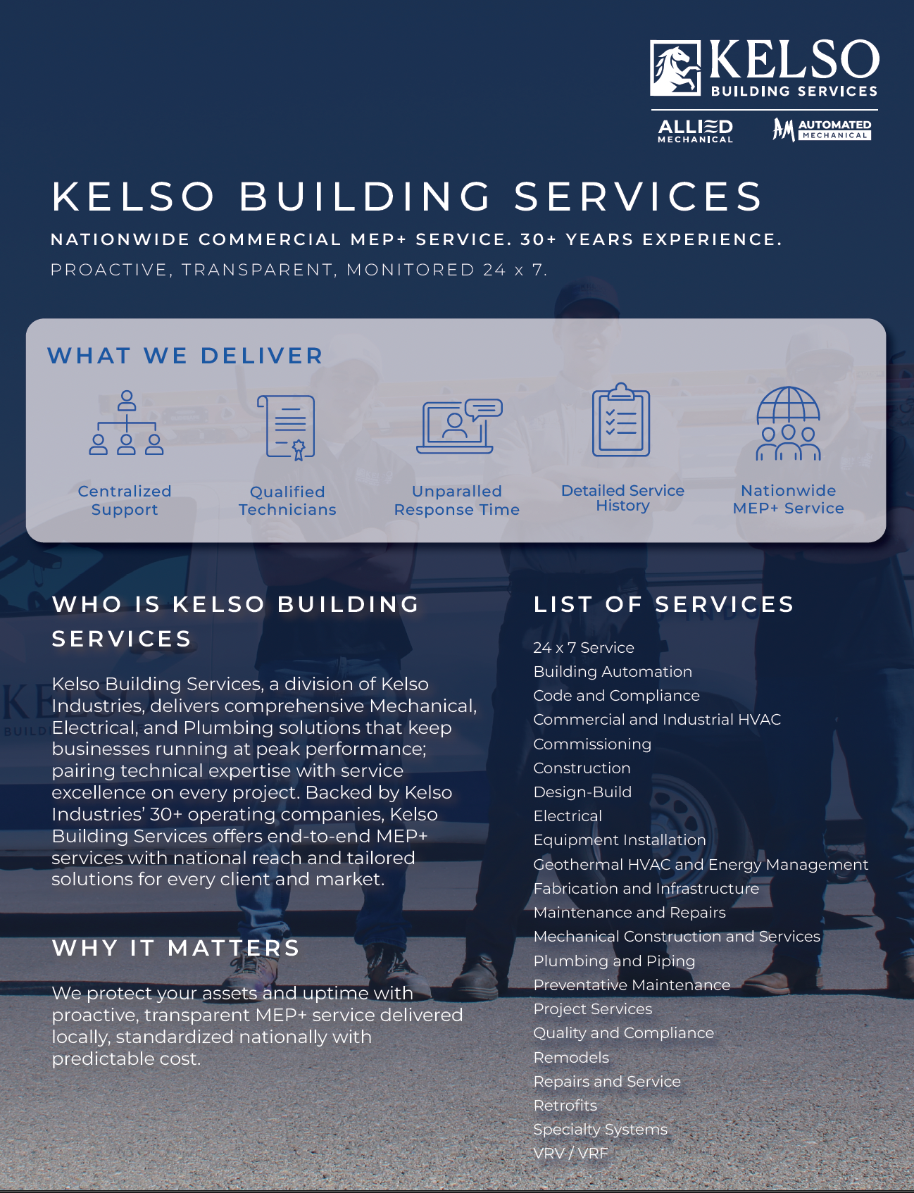 Nationwide Commercial MEP+ Service