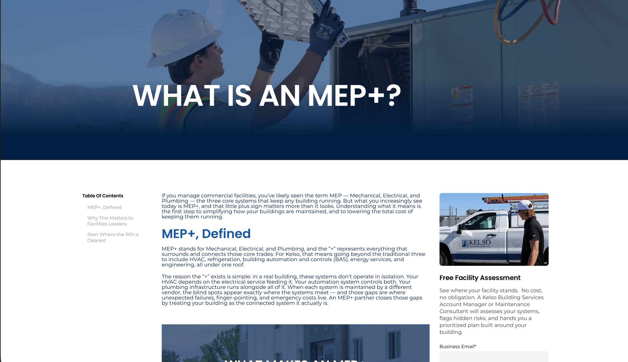 WHAT IS AN MEP+? | Blog | Kelso Building Services | The Kelso Brief