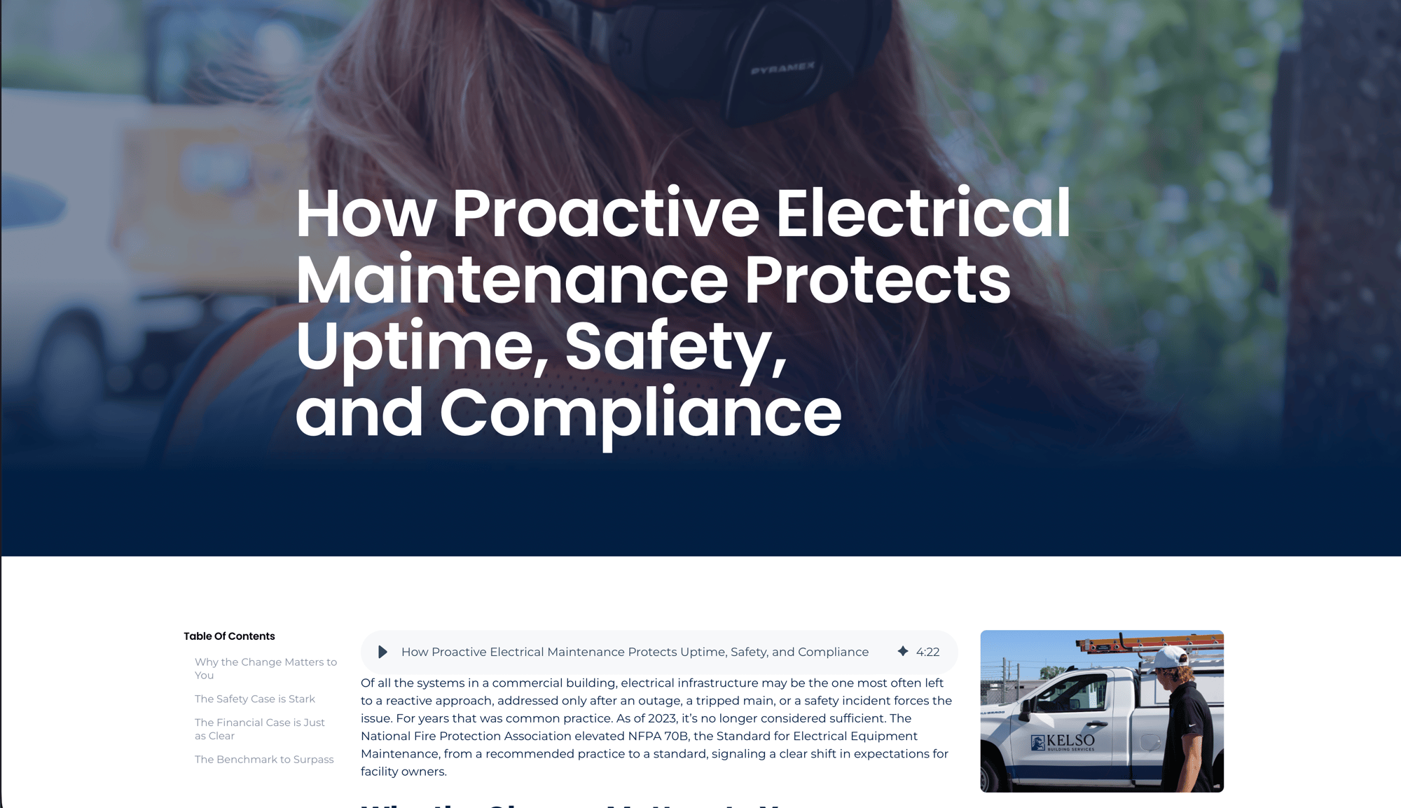 How Proactive Electrical Maintenance Protects Uptime, Safety, and Compliance | Blog | Kelso Building Services | The Kelso Brief