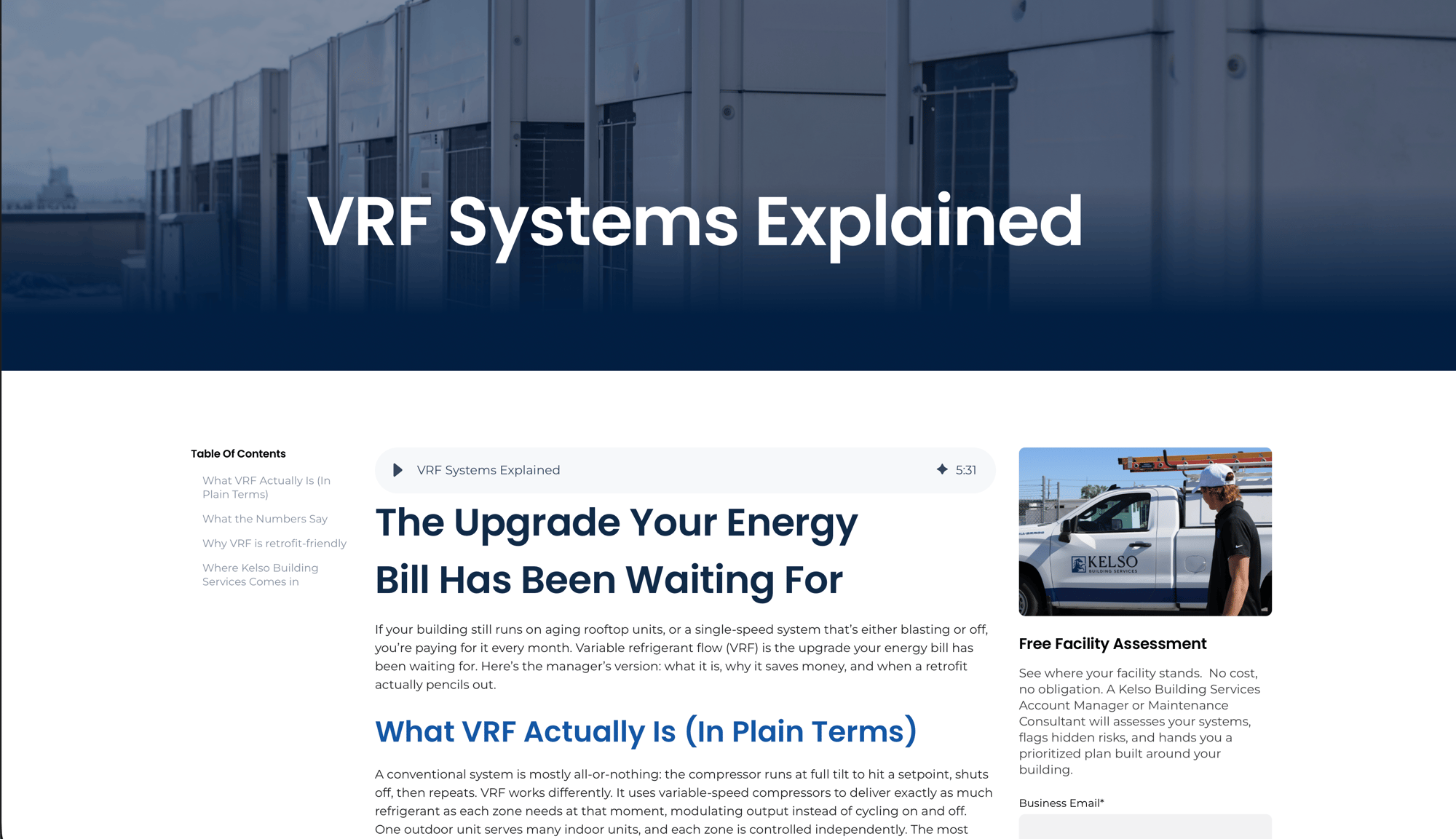 VRF Systems Explained | Blog | Kelso Building Services | The Kelso Brief
